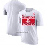 Maglia Manica Corta Houston Rockets Bianco