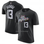 Maglia Manica Corta Los Angeles Clippers Paul George Citta 2022-23 Nero