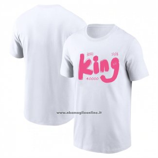 Maglia Manica Corta Los Angeles Lakers James King Commemorative Bianco