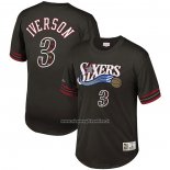 Maglia Manica Corta Philadelphia 76ers Allen Iverson #3 Nero2