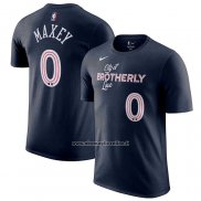 Maglia Manica Corta Philadelphia 76ers Tyrese Maxey Citta 2023-24 Blu