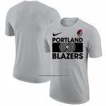 Maglia Manica Corta Portland Trail Blazers Grigio