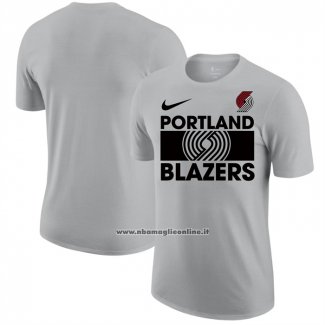 Maglia Manica Corta Portland Trail Blazers Grigio