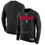 Maglia Manica Lunga Chicago Bulls Practice Performance 2022-23 Nero