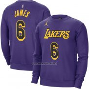 Maglia Manica Lunga Los Angeles Lakers LeBron James 2022-23 Viola