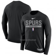 Maglia Manica Lunga San Antonio Spurs Practice Performance 2022-23 Nero