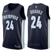 Maglia Memphis Grizzlies Dillon Brooks NO 24 Icon 2017-18 Blu