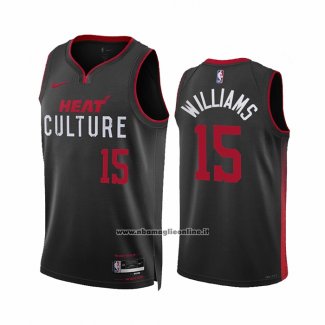 Maglia Miami Heat Alondes Williams #15 Citta 2023-24 Nero