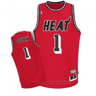 Maglia Miami Heat Chris Bosh NO 1 Throwback Rosso