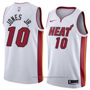 Maglia Miami Heat Derrick Jones Jr. NO 10 Association 2018 Bianco