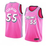 Maglia Miami Heat Duncan Robinson NO 55 Earned 2018-19 Rosa