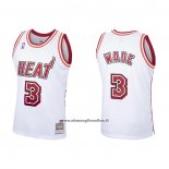 Maglia Miami Heat Dwyane Wade #3 Hardwood Classics Bianco