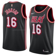 Maglia Miami Heat James Johnson NO 16 Classic 2018 Nero