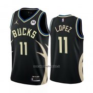 Maglia Milwaukee Bucks Brook Lopez #11 Statement 2022-23 Nero