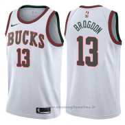 Maglia Milwaukee Bucks Malcolm Brogdon NO 13 Return To Mecca Classic 2017-18 Bianco