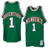 Maglia Milwaukee Bucks Oscar Robertson NO 1 Throwback Verde
