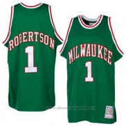 Maglia Milwaukee Bucks Oscar Robertson NO 1 Throwback Verde