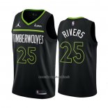 Maglia Minnesota Timberwolves Austin Rivers #25 Statement 2022-23 Nero