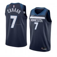 Maglia Minnesota Timberwolves Isaiah Canaan NO 7 Icon 2018 Blu