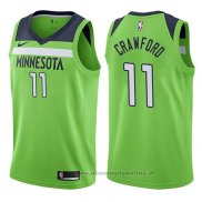 Maglia Minnesota Timberwolves Jamal Murray NO 11 Crawford Statement 2017-18 Verde