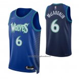 Maglia Minnesota Timberwolves Jordan Mclaughlin #6 Citta 2021-22 Blu