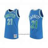 Maglia Minnesota Timberwolves Kevin Garnett #21 Hardwood Classics Throwback Blu