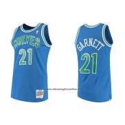 Maglia Minnesota Timberwolves Kevin Garnett #21 Hardwood Classics Throwback Blu