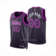Maglia Minnesota Timberwolves Personalizzate Citta 2025-26 Nero