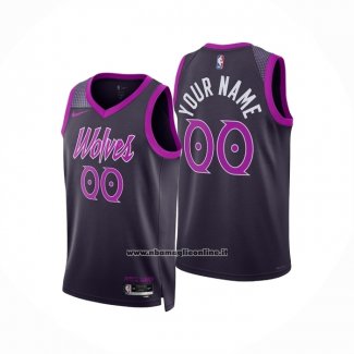 Maglia Minnesota Timberwolves Personalizzate Citta 2025-26 Nero
