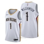Maglia New Orleans Pelicans Zion Williamson NO 1 Association 2019-20 Bianco
