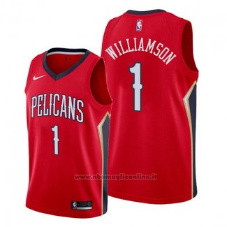 Maglia New Orleans Pelicans Zion Williamson NO 1 Statement 2019-20 Rosso