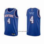 Maglia New York Knicks Derrick Rose #4 Statement 2020-21 Blu