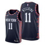 Maglia New York Knicks Frank Ntilikina NO 11 Citta 2019 Blu
