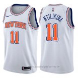 Maglia New York Knicks Frank Ntilikina NO 11 Statement 2017-18 Bianco