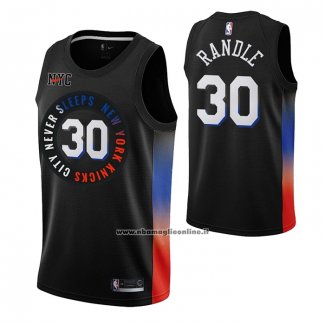 Maglia New York Knicks Julius Randl #30 Citta 2020-21 Nero