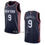 Maglia New York Knicks Rj Barrett #9 Citta Edition 2019-20 Blu