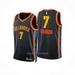Maglia Oklahoma City Thunder Chet Holmgren #7 Citta 2024-25 Nero