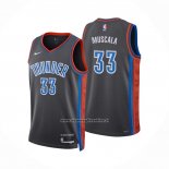 Maglia Oklahoma City Thunder Mike Muscala #33 Citta 2022-23 Grigio