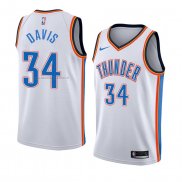 Maglia Oklahoma City Thunderr Tyler Davis NO 34 Association 2018 Bianco