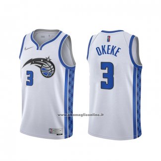 Maglia Orlando Magic Chuma Okeke #3 Earned 2020-21 Bianco