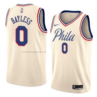 Maglia Philadelphia 76ers Jerryd Bayless NO 0 Citta 2018 Crema