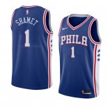 Maglia Philadelphia 76ers Landry Shamet NO 1 Icon 2017-18 Blu