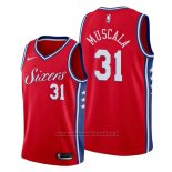 Maglia Philadelphia 76ers Mike Muscala NO 31 Statement Rosso