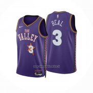 Maglia Phoenix Suns Bradley Beal #3 Citta 2024-25 Viola