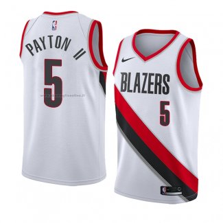 Maglia Portland Trail Blazers Gary Payton NO 5 Association 2018 Bianco