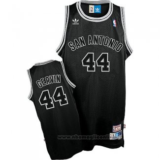 Maglia San Antonio Spurs George Gervin NO 44 Throwback Nero