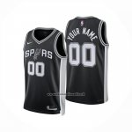 Maglia San Antonio Spurs Personalizzate Icon 2024-25 Nero