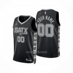 Maglia San Antonio Spurs Personalizzate Statement 2024-25 Nero