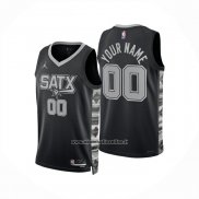 Maglia San Antonio Spurs Personalizzate Statement 2024-25 Nero
