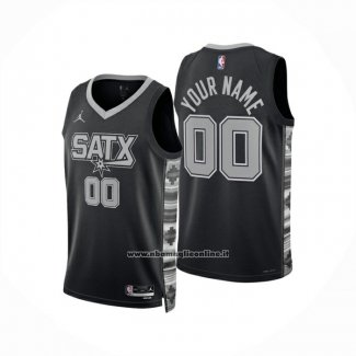 Maglia San Antonio Spurs Personalizzate Statement 2024-25 Nero